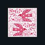 Toile Oiseau rouge<br><div class="desc">Des colombes rouges et blanches pour la paix. Art original de Nic Squirrell.</div>