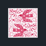 Toile Oiseau rouge<br><div class="desc">Des colombes rouges et blanches pour la paix. Art original de Nic Squirrell.</div>