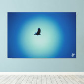 Toile Oiseau sur une post-série #8 (Insitu (Plancher de Bois))