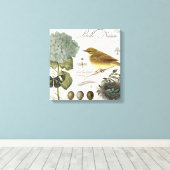 Toile oiseau vintage et nid (Insitu (Plancher de Bois))