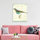 Toile Oiseau vintage face à la gauche (Insitu(Salon))