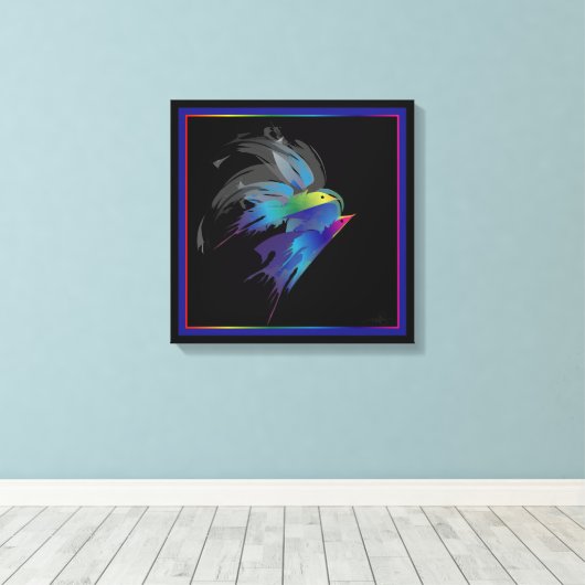 Toile Oiseaux Abstraits (Insitu (Plancher de Bois))