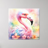 Toile Oiseaux arc-en-ciel Flamant rose 1 (Recto)