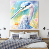 Toile Oiseaux arc-en-ciel Héron bleu 2 (Insitu(Chambre))