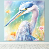 Toile Oiseaux arc-en-ciel Héron bleu 2 (Insitu (Plancher de Bois))