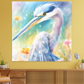 Toile Oiseaux arc-en-ciel Héron bleu 2 (Insitu(Salon))