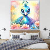 Toile Oiseaux arc-en-ciel Peacock 1 (Insitu(Chambre))