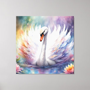 Toile Oiseaux arc-en-ciel Swan 1