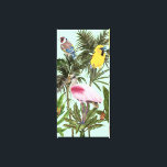 Toile Oiseaux au paradis<br><div class="desc">Birds Paradise II par Melissa Wang. Des oiseaux tropicaux perchent au sommet de feuilles tropicaux de formes et de types variés. | 143053Z</div>