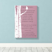 Toile Oiseaux avec prière (Insitu (Plancher de Bois))