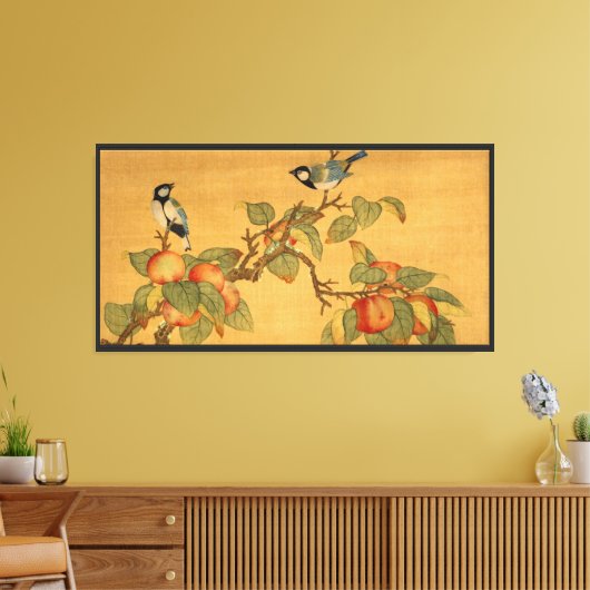 Toile Oiseaux chinois orientaux et fruits (Insitu(Salon))