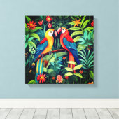 Toile Oiseaux De Caricature En Art Jungle (Insitu (Plancher de Bois))