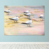 Toile Oiseaux de mer sur une rive tranquille (Insitu (Plancher de Bois))
