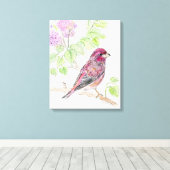 Toile Oiseaux et fleurs de l'état du New Hampshire (Insitu (Plancher de Bois))