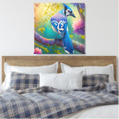 Toile Oiseaux Fantastiques Geai Bleu (Insitu(Chambre))