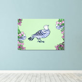 Toile Oiseaux folkloriques Fleurs Acorns (Insitu (Plancher de Bois))