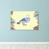Toile Oiseaux folkloriques Fleurs Acorns (Insitu (Plancher de Bois))