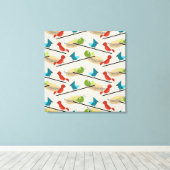 Toile Oiseaux modernes du milieu du siècle (Insitu (Plancher de Bois))