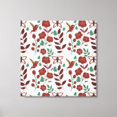 Toile Oiseaux motifs et papillons floraux sans soudure (Recto)