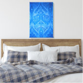 Toile Oiseaux Paon Oriental Bleu (Insitu(Chambre))