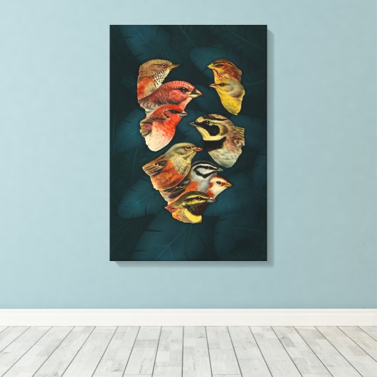 Toile Oiseaux sauvages d'une plume (Insitu (Plancher de Bois))