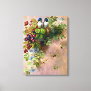 Toile Oiseaux sur une vigne de Berry