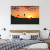 Toile Oiseaux traversant au coucher du soleil (Insitu(Chambre))