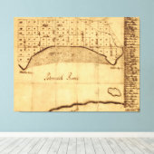 Toile Old Alexandria VA Carte par George Washington (174 (Insitu (Plancher de Bois))
