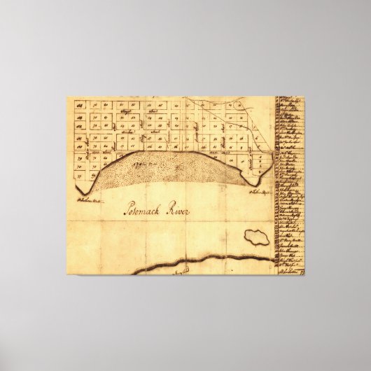 Toile Old Alexandria VA Carte par George Washington (174 (Recto)