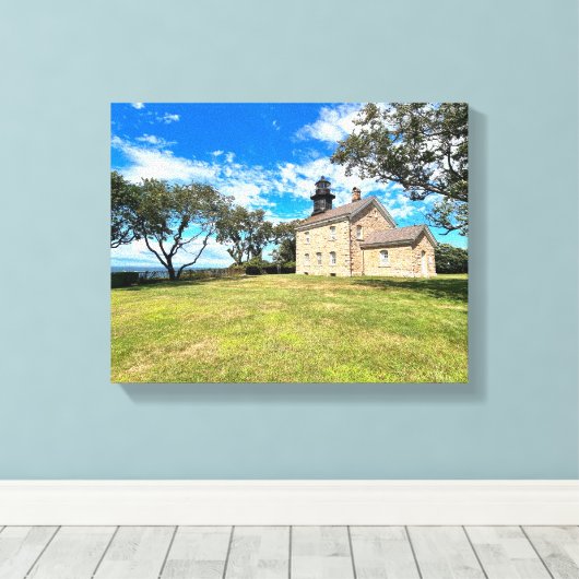 Toile Old Field Point Lighthouse New York Enveloppé Canv (Insitu (Plancher de Bois))