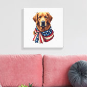 Toile Old Glory Golden Retriever Vintage Shirt 2 (Insitu(Salon))