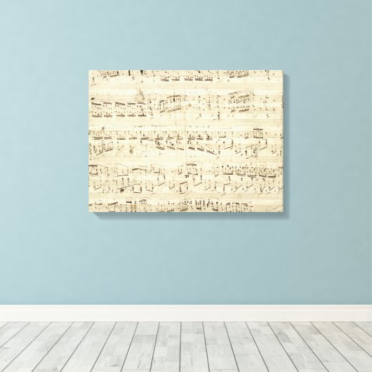 Toile Old Music Notes (Insitu (Plancher de Bois))