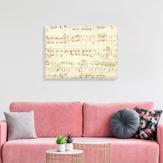 Toile Old Music Notes (Insitu(Salon))