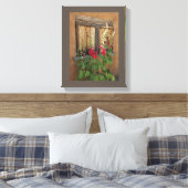Toile Old Santa Fe Window and Holly Hocks  (Insitu(Chambre))