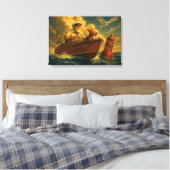 Toile Old Sea Dogs: a sailor and his trusty canine (Insitu(Chambre))