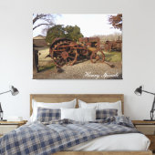 Toile Old tractor from days gone by on canvas (Insitu(Chambre))