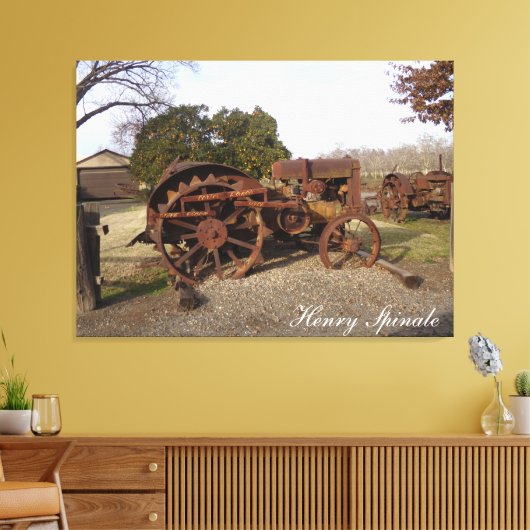 Toile Old tractor from days gone by on canvas (Insitu(Salon))