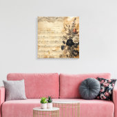 Toile Old Victorian Black and Beige Music Sheet (Insitu(Salon))