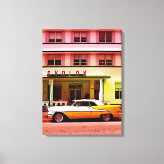 Toile Oldtimer dans le quartier Art Déco, Miami, Floride