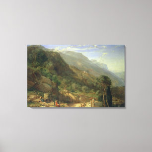 Toile Olive Groves à Varenna, Lac de Côme, Italie, 1861