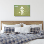 Toile Olive Vert et Blanc Garder le calme (Insitu(Chambre))