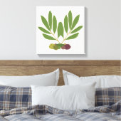 Toile Olives minimalistes et branches. (Insitu(Chambre))