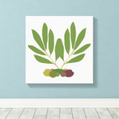Toile Olives minimalistes et branches. (Insitu (Plancher de Bois))