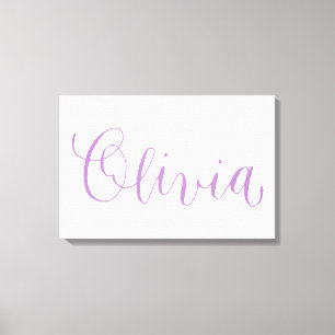 Toile Olivia - conception moderne de nom de calligraphie