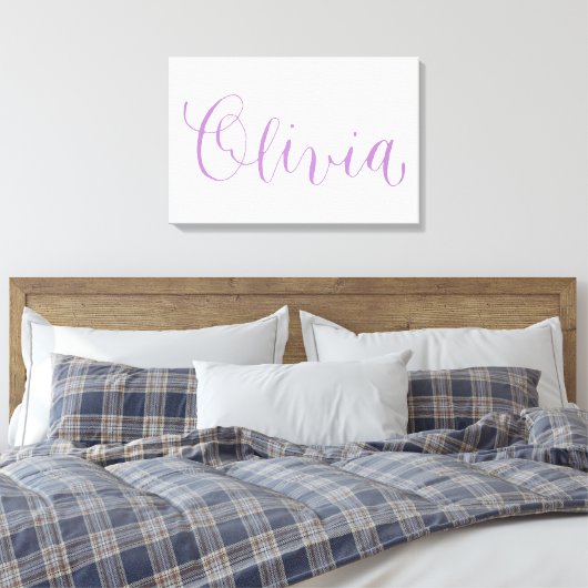 Toile Olivia - Moderne Calligraphie Nom Design (Insitu(Chambre))