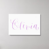 Toile Olivia - Moderne Calligraphie Nom Design (Recto)