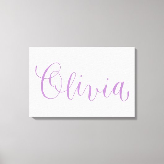 Toile Olivia - Moderne Calligraphie Nom Design (Recto)