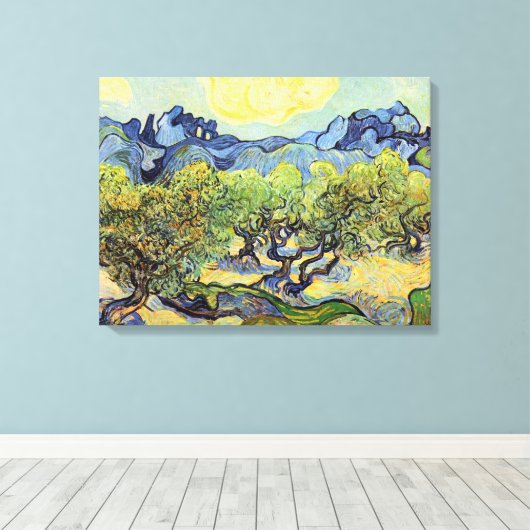 Toile Oliviers aux Alpilles par Vincent van Gogh (Insitu (Plancher de Bois))