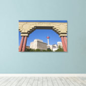 Toile Olympic Plaza et Calgary Tower, Alberta, Canada (Insitu (Plancher de Bois))