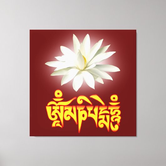 Toile Om mani padme mantra (Recto)